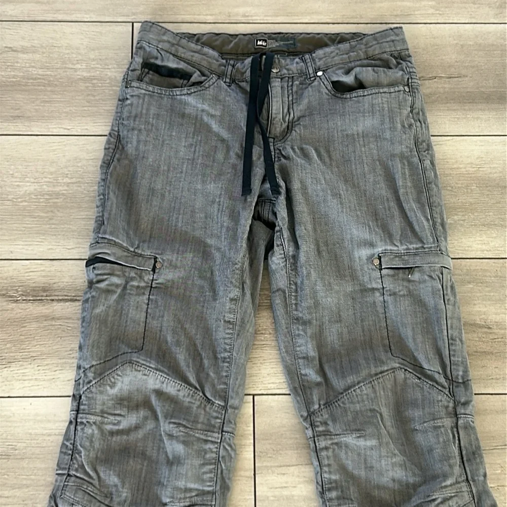 REI 844195 Blue Convertible Full Cropped Stretch Pants EUC size 0